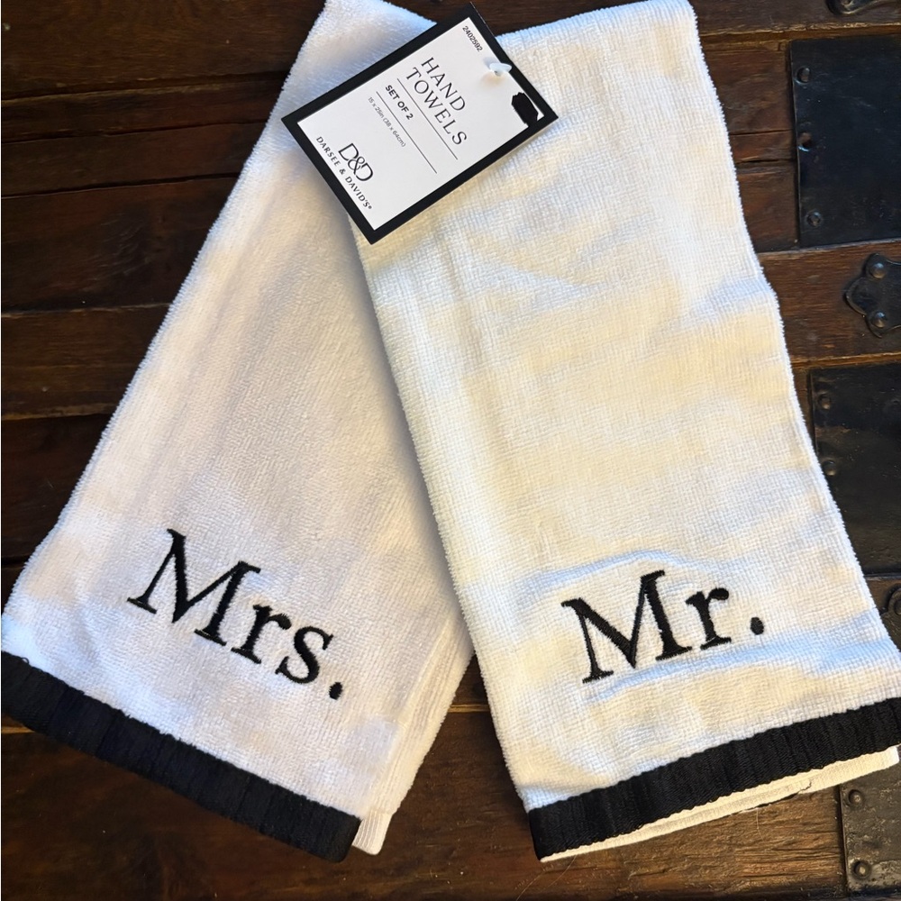 Mr & Mrs Hand Towels
